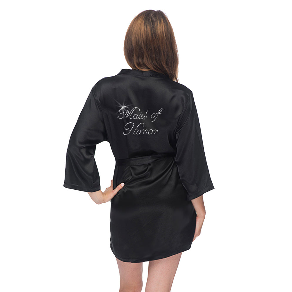 Rhinestone Bridal Party Robes, Wedding Day Robes, Rhinestone Robes ...
