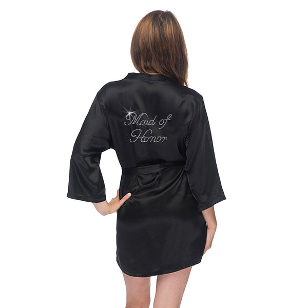 Rhinestone Bridal Party Robes, Wedding Day Robes, Rhinestone Robes ...