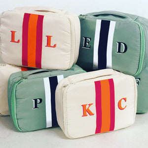 Personalized Shadow Stripe Cosmetic Bag