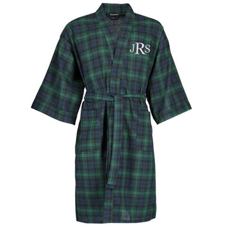 Monogrammed Mens Satin Robe, Groomsmen Gift – Classy Bride