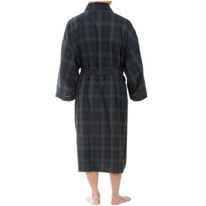 Monogrammed Mens Plaid Robe