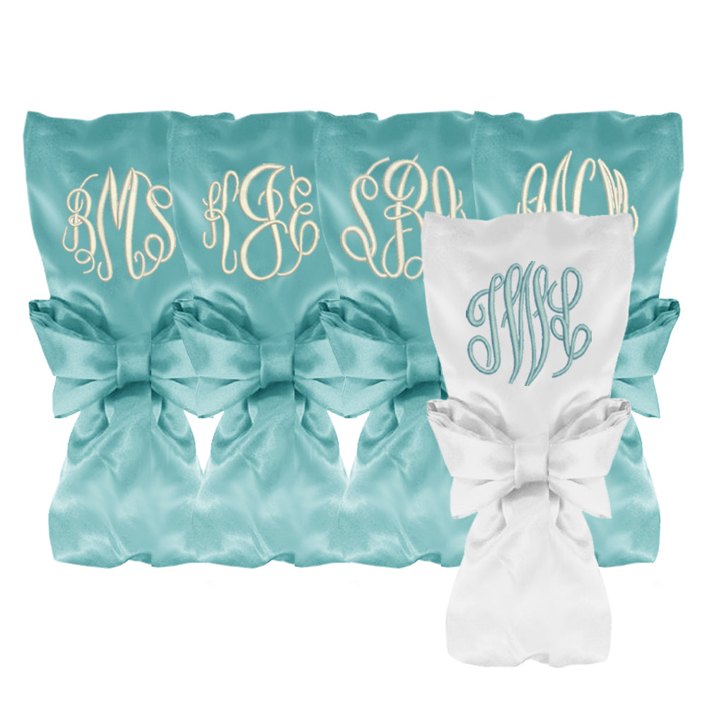 Monogrammed Satin Robe