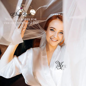 
            
                Load image into Gallery viewer, Mrs. Wedding Day Robe
            
        