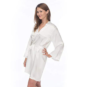 Mr. and Mrs. Robe Set, Mrs. Robe, Satin Robe, Knee Length Robe