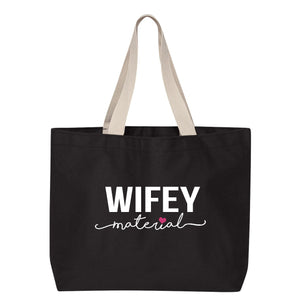WIFEY Material Bridal Tote Bag