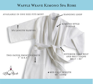 
            
                Load image into Gallery viewer, Bride and Groom Waffle Weave Spa Robe Set
            
        