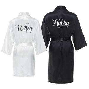 
            
                Load image into Gallery viewer, Wifey Hubby Robe Set, Gifts for the Couple, Robes for the Honeymoon
            
        