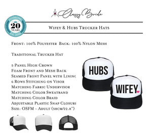 HUBS and WIFEY Trucker Hat Set