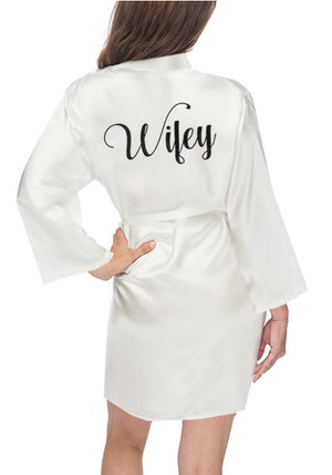 Wifey Satin Robe