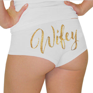 Wifey Glitter Boyshorts