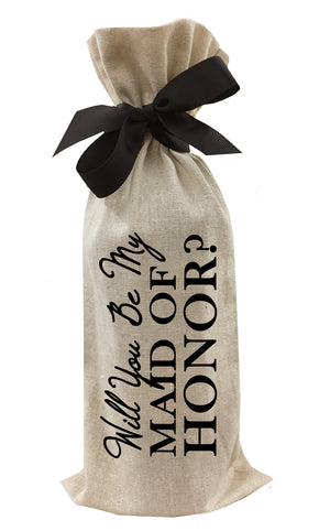 Will You Be My Maid of Honor? Wine Bag