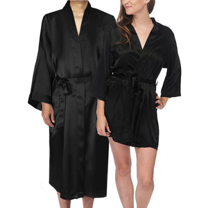 King and Queen Satin Robe Set