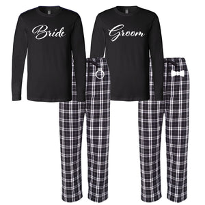 
            
                Load image into Gallery viewer, Bride and Groom Pajama Set, Gifts for the Couple, Bride and Groom Pajama Set, Mr. and Mrs.
            
        