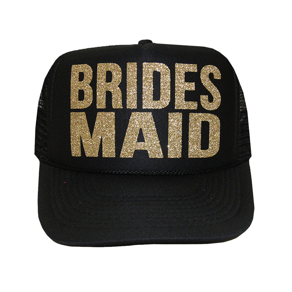 Bridesmaid Glitter Trucker Hat
