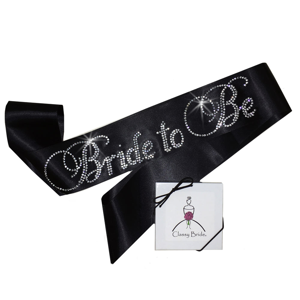 Rhinestone Bride to Be Sash