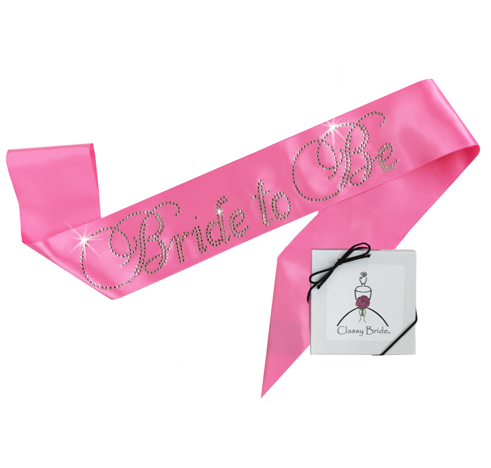 Rhinestone Bride to Be Sash