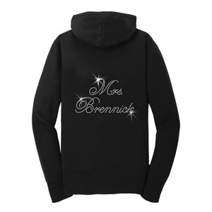 Personalized Rhinestone Mrs. Hoodie