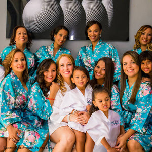 Floral Satin Robe