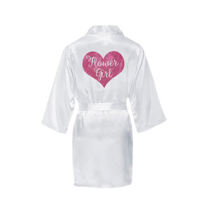Flower Girl Robe - Glitter Heart