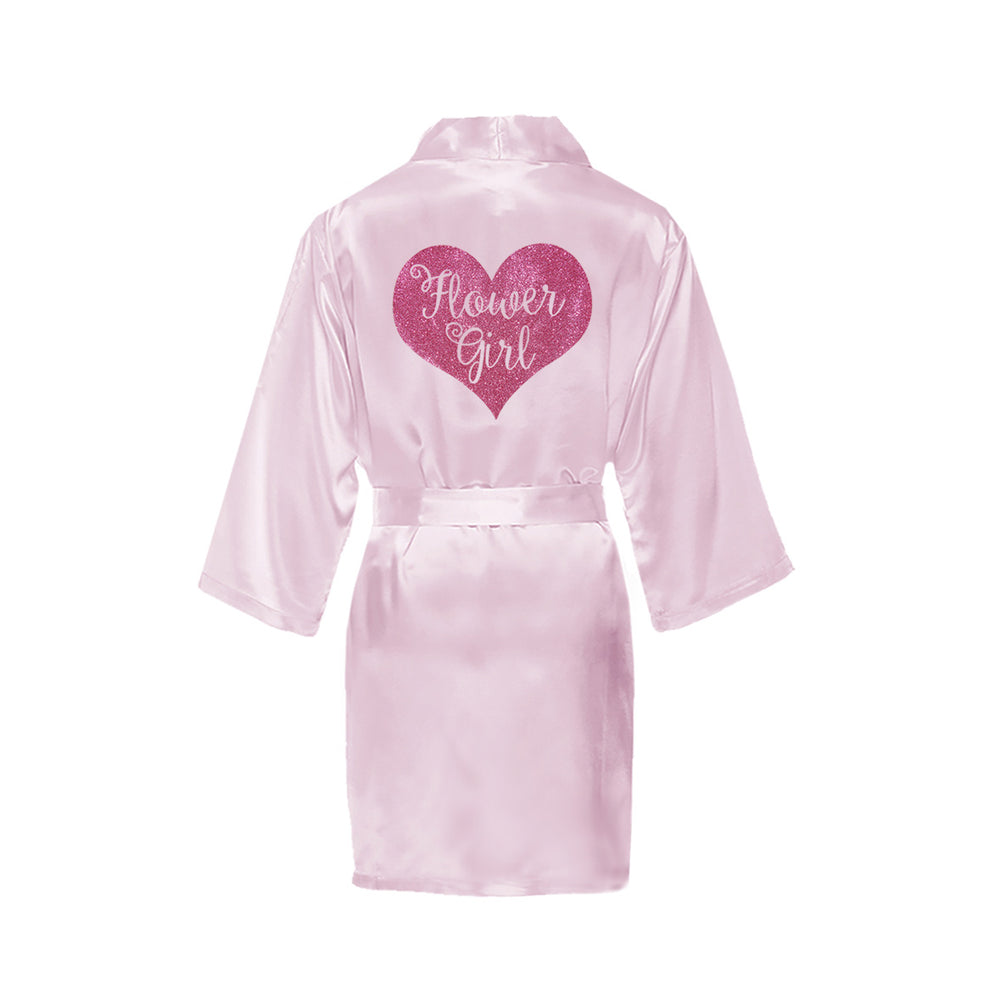 Flower Girl Robe - Glitter Heart