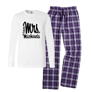 Personalized Future Mrs. Flannel Pajama Set