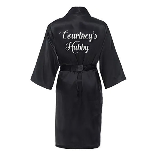 Groom Robe, Hubby Robe, Monogrammed Groom Robe, Satin Robe – Classy Bride