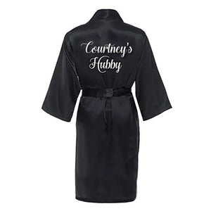 Customized Hubby Satin Robe