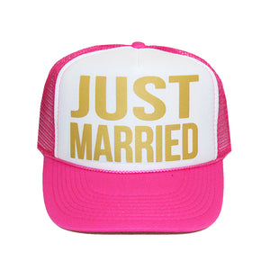JUST MARRIED Trucker Hat