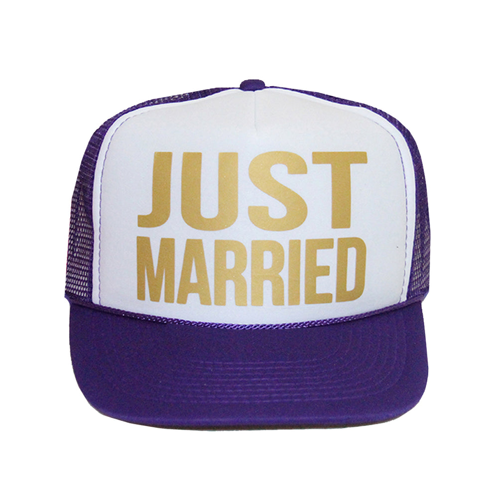 
            
                Load image into Gallery viewer, JUST MARRIED Trucker Hat
            
        