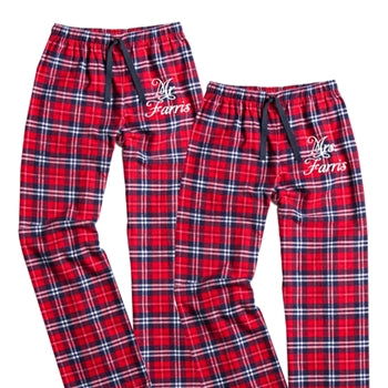 Personalized Flannels, Bride and Groom Pajamas, Mr. and Mrs. Flannels