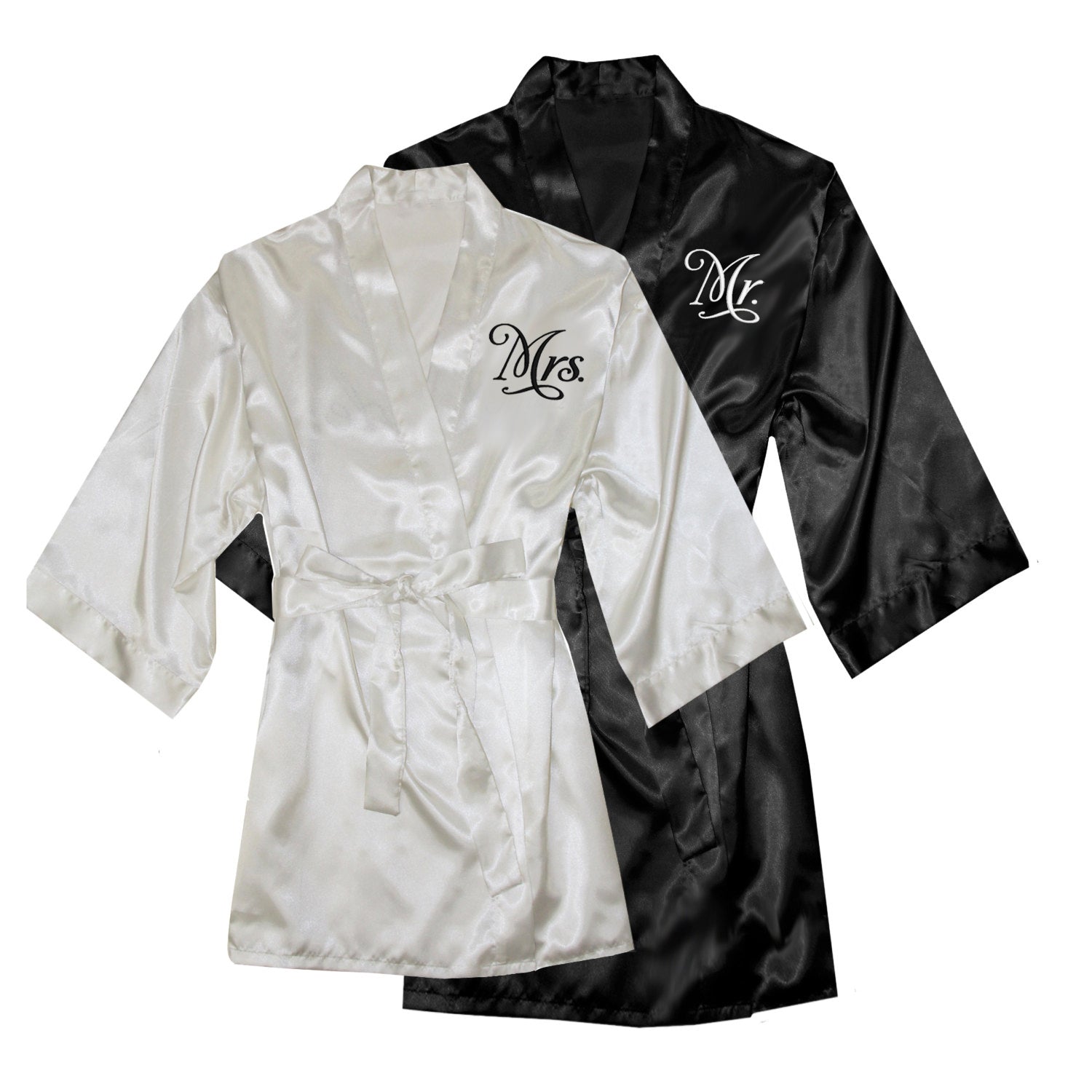 Mr. and Mrs. Robe Set, Bride and Groom Robes, Wedding Robes – Classy Bride