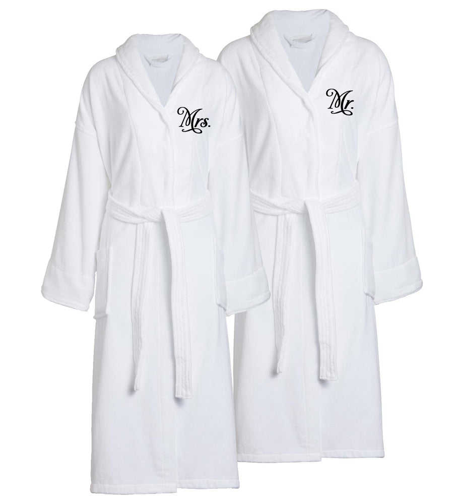 Mr. and Mrs. Terry Velour Robe Set