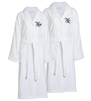 Mr. and Mrs. Robe Set Bride and Groom Robes Wedding Robes Classy Bride