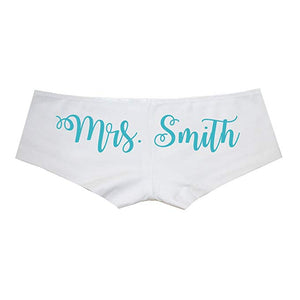 
            
                Load image into Gallery viewer, Personalized Mrs. Bridal Boyshorts
            
        