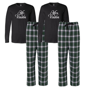 Personalized Wedding Pajamas, Mr. and Mrs. Pajamas, Couples Pajamas, Gifts for the Couple