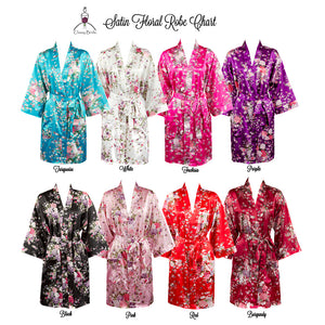 Floral Satin Robe