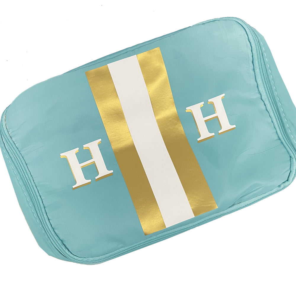 Personalized Shadow Stripe Cosmetic Bag