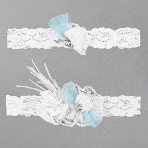Something Blue Personalized Garter