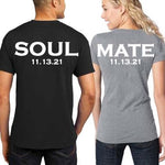 Soul Mates T-Shirt Set, Bride and Groom Shirts, Honeymoon T-Shirts