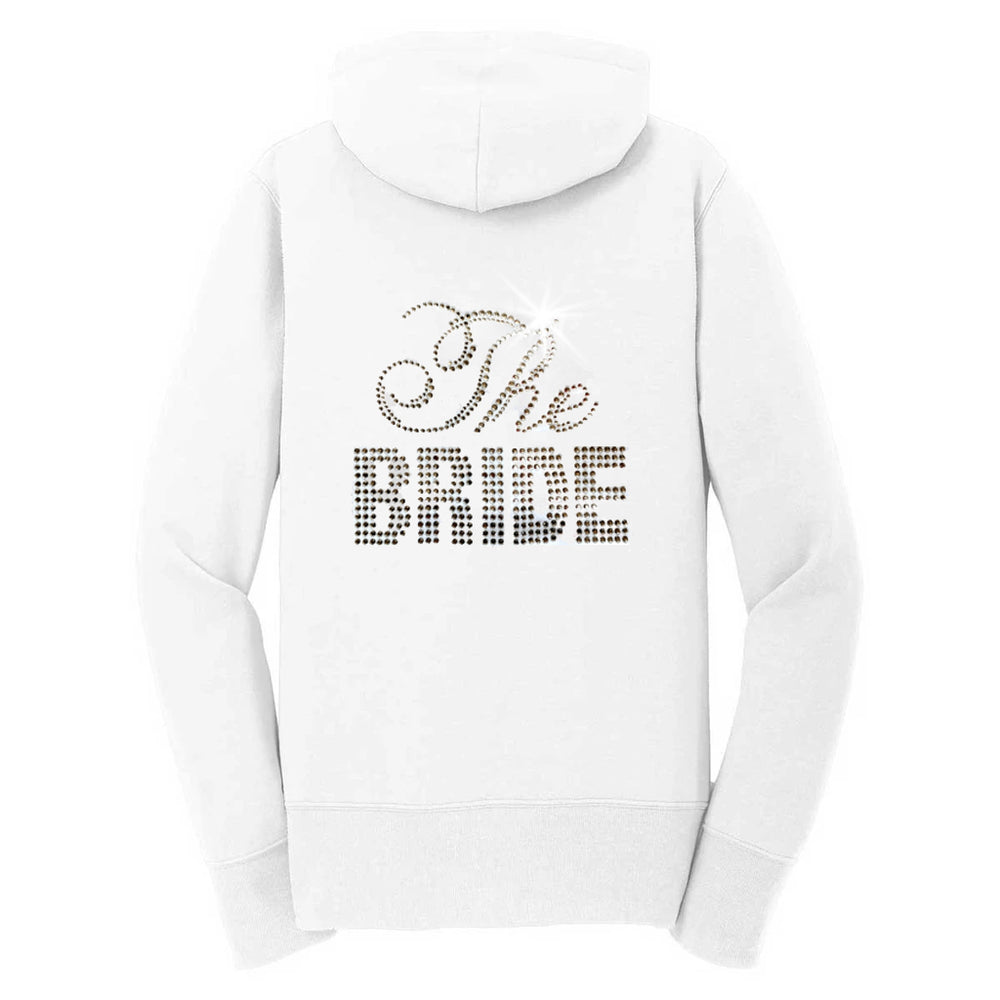 Monogrammed Clothing  Bride White Zip Up Hoodie – Dreamlike Creations LLC