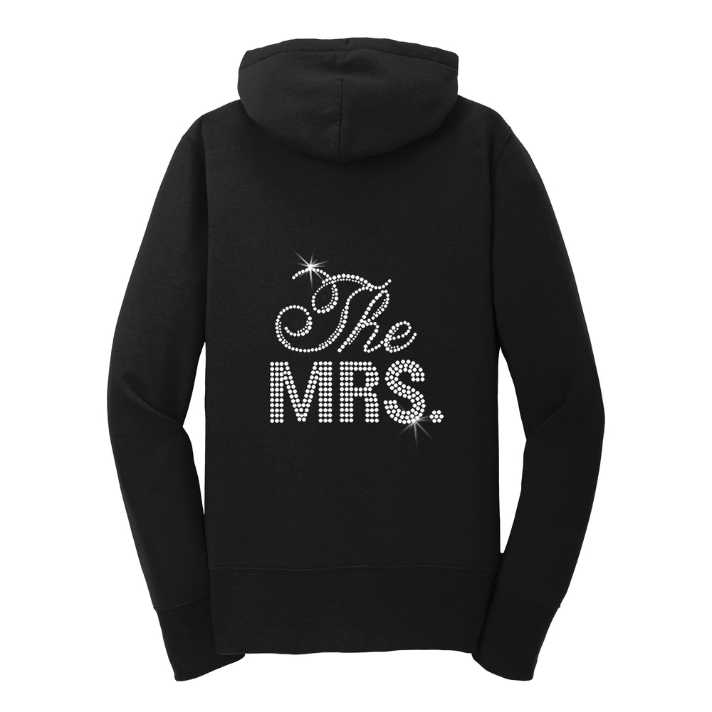 The Mrs. Hoodie, Mrs. Sweatshirt, Rhinestone Bride Hoodie