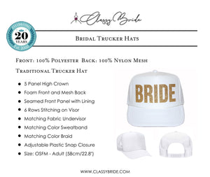 
            
                Load image into Gallery viewer, Bride with Heart and Arrow Trucker Hat
            
        