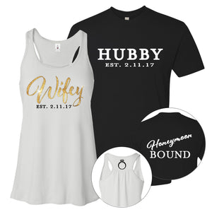 Wifey and Hubby Honeymoon Bound Set
