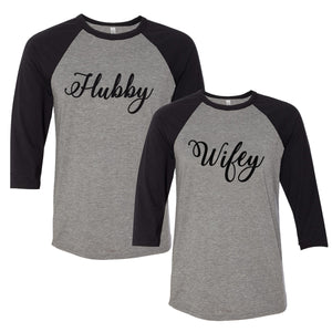 Hubby Wifey Raglan T-Shirt Set