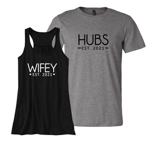 
            
                Load image into Gallery viewer, Wifey Hubs Shirts, Wifey T-Shirt, Hubby T-Shirt
            
        